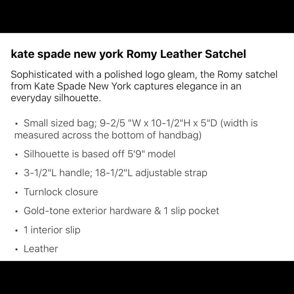 Kate Sofie Romy satchel